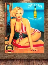 Cutty Sark - Scots Whisky - Rare - Metal Sign 11 x 14