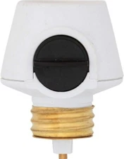 Westek 6009B 100W Full Range Lamp Socket Manual Dimmer, White