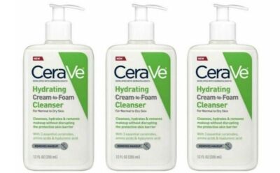 BL Cerave Facial Hydrating Cleanser 12oz Pump  THREE PACK