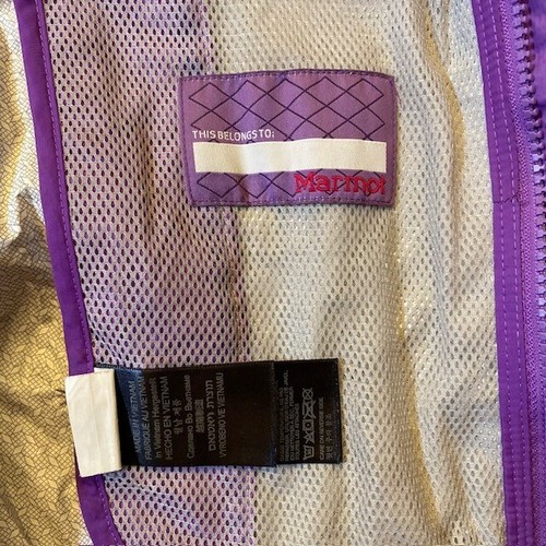 Marmot Youth Size XL PreCip Windbreaker Waterproof Rain Jacket Purple D55680 - Picture 13 of 15