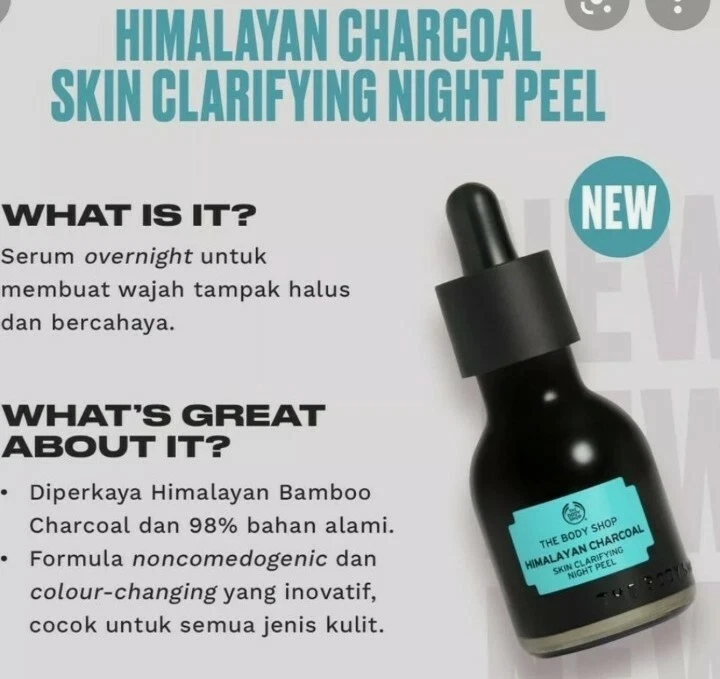 🌟The Body Shop Himalayan Charcoal Skin Clarifying Night Peel 30ml🌟BRAND NEW - Image 2 of 3