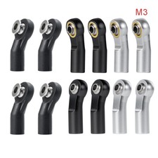 10x M3 RC Tie Link Rod Fine Giunto Sferico Testa Piegata per 1/10 SCX10 Auto Crawler Buggy