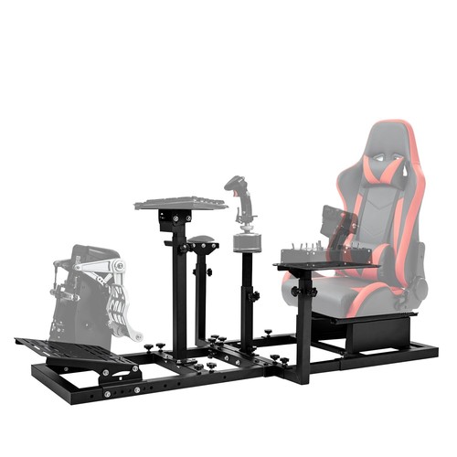 Supllueer Flight Racing Simulation Cockpit mit Sitz passend für Logitech G29 X52 - Picture 2 of 25