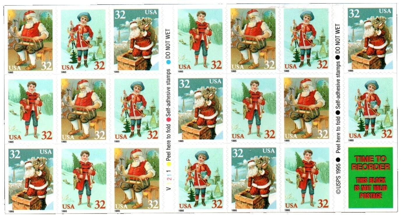 En excelente estado nunca abisagrado/estampillada sin montar o nunca montada de temporada, Navidad Sellos de Estados Unidos