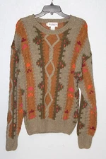 VINTAGE The Heartland Company Sweater Men SMALL Pullover Woven Linen Cotton