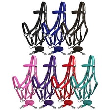 Nylon Combination Halter Bridle w/ Reins
