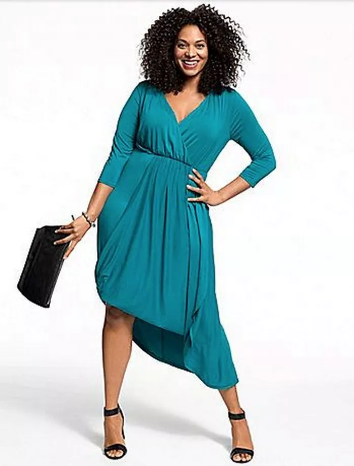 Lane bryant store teal dress