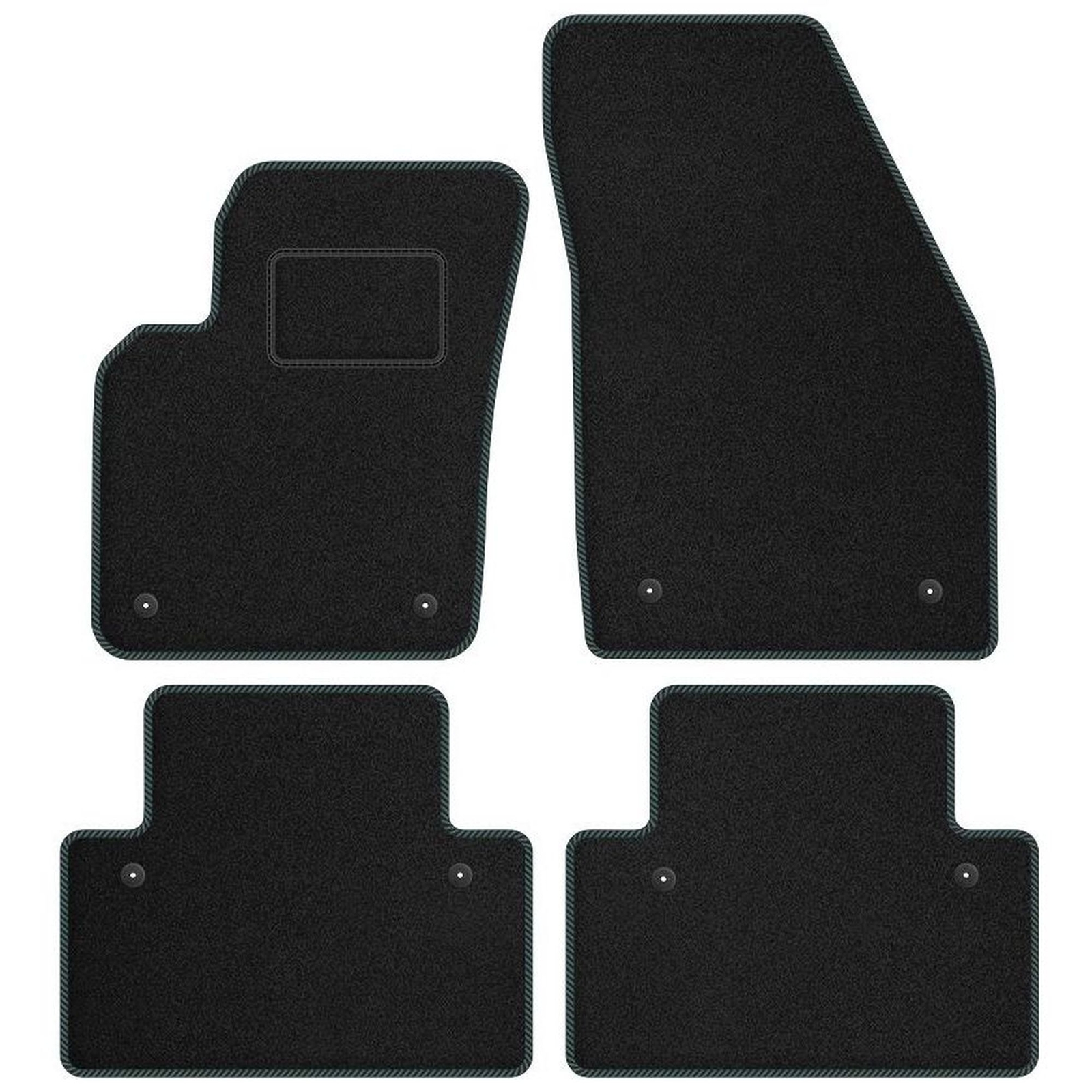 Tapis de sol en velours doux VO13-2 moquette grise pour voiture Volvo V50