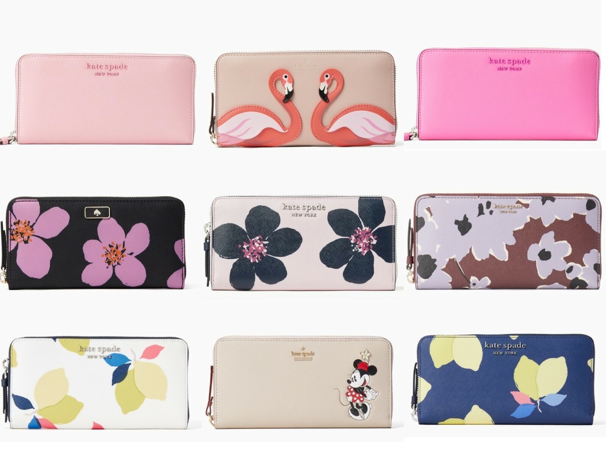 Kate Spade Cameron Neda Zip Around Continental Wallet Floral