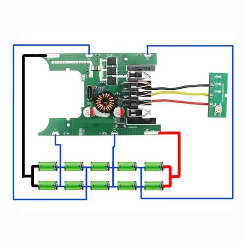 DCB200 Li-ion Battery Case Protection Circuit Board PCB for DeWalt 20V Lithium - Picture 3 of 20