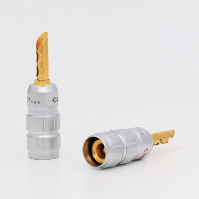 4x CMC Copper Hifi Speaker Cable Wire Banana Plug Audio Connector hifi AMP