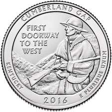 2016 P Cumberland Gap NP Quarter.  Uncirculated From US Mint roll.