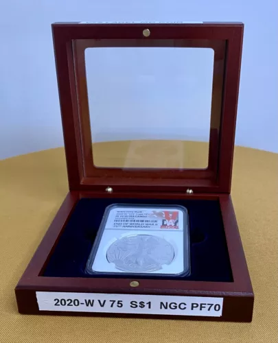 2020 W End of World War 2 WW2 V75 Privy Silver Eagle  NGC PF 70