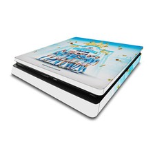 MANCHESTER CITY MAN CITY FC 2023 CHAMPIONS VINYL SKIN FOR SONY PS4 SLIM CONSOLE