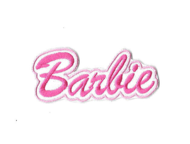 BARBIE LOGO Iron on / Sew on Patch Embroidered Badge Motif Cartoon TV PT223