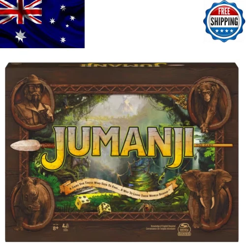 Jumanji Board Game Wooden Case Refresh Spin Master Adventure Game Gift Wood Fun - Picture 1 of 2