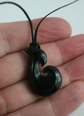 Neuseeland Maori Stil Haken Anhänger – Aus Natürlichem Nephrit Jade, Handgefertigt