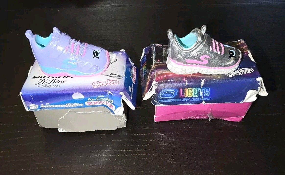 Shopkins Real Littles Sketchers Shoes Girls Miniature Sneakers Lot Of 4