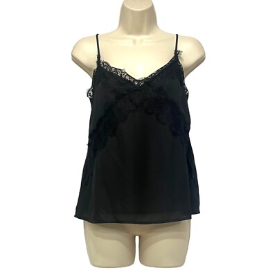 black chiffon camisole