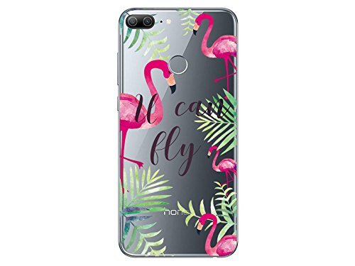 Coque Gel TPU Souple Pour Huawei Honor 9 Lite - Motif Flamant Rose - Marque NOVAGO - Neuf Sous Blister