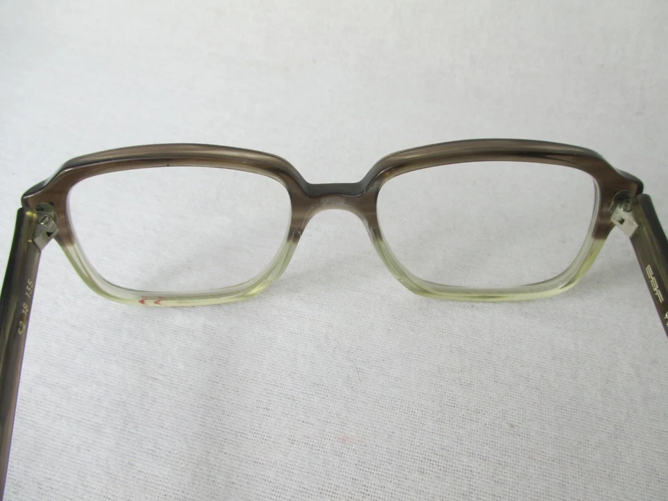 Vintage EBF Germania Ovest Occhiali Da Uomo Due Toni Marrone - Trasparente - Immagine 4 di 4
