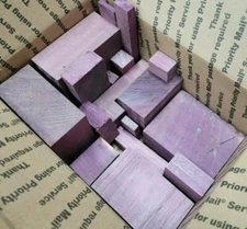 Exotic Solid Purpleheart Small Scrap Wood Lumber Purple Heart Hardwood
