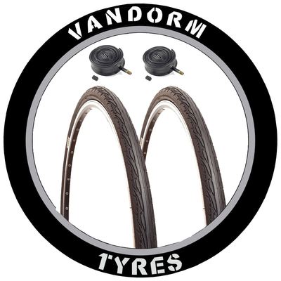 26'' Slick Reifen 26'' x 1 3/8'' Vandorm Vintage MTB Pendlerreifen und Schläuche  