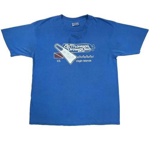80s diving shirt true vintage Size XL Thomas Diving Club Virgin Islands