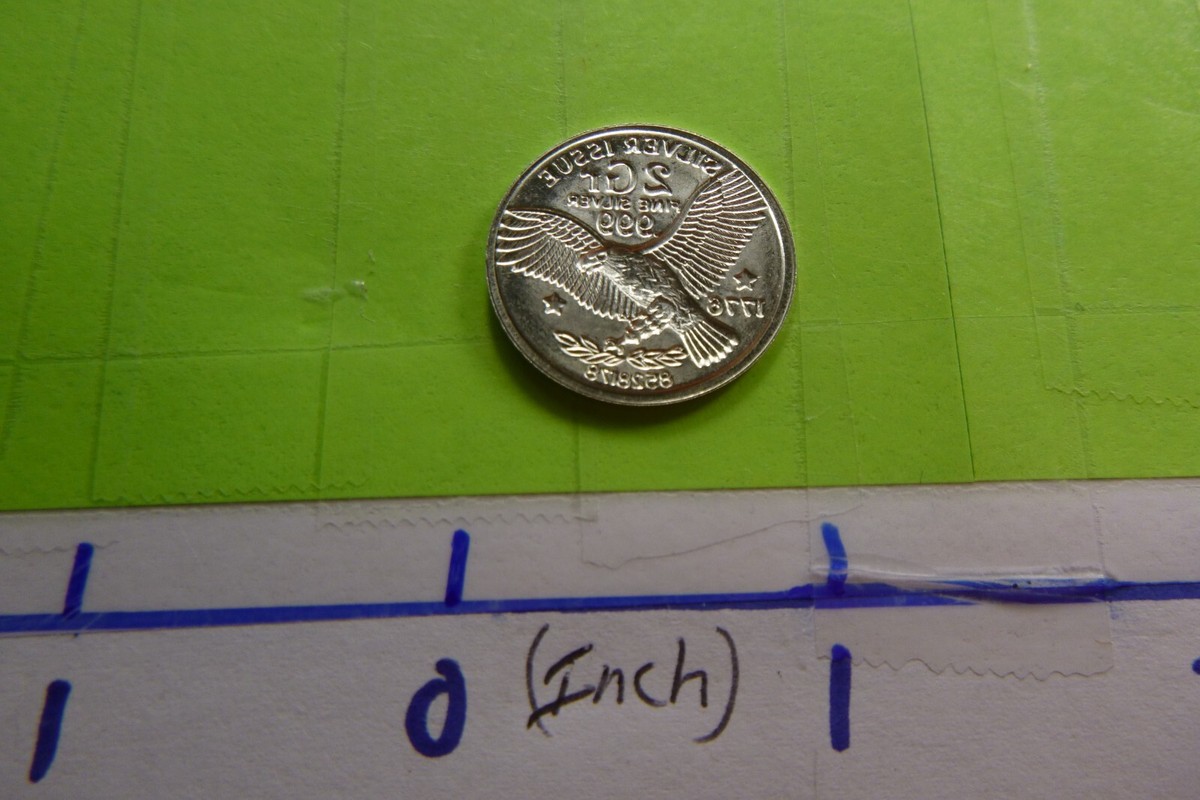 2 GRAM EAGLE 1776-1976 BICENTENNIAL SILVER ISSUE 999 SILVER