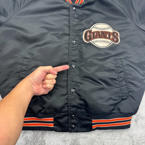 Chalk Line San Francisco Giants Jacket Mens L Black MLB Baseball Satin Vintage - Picture 5 of 16