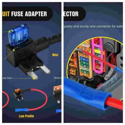 Mini Micro2 APS ATT tap blade holder12V Car Add-a-Circuit Fuse Adapter ...