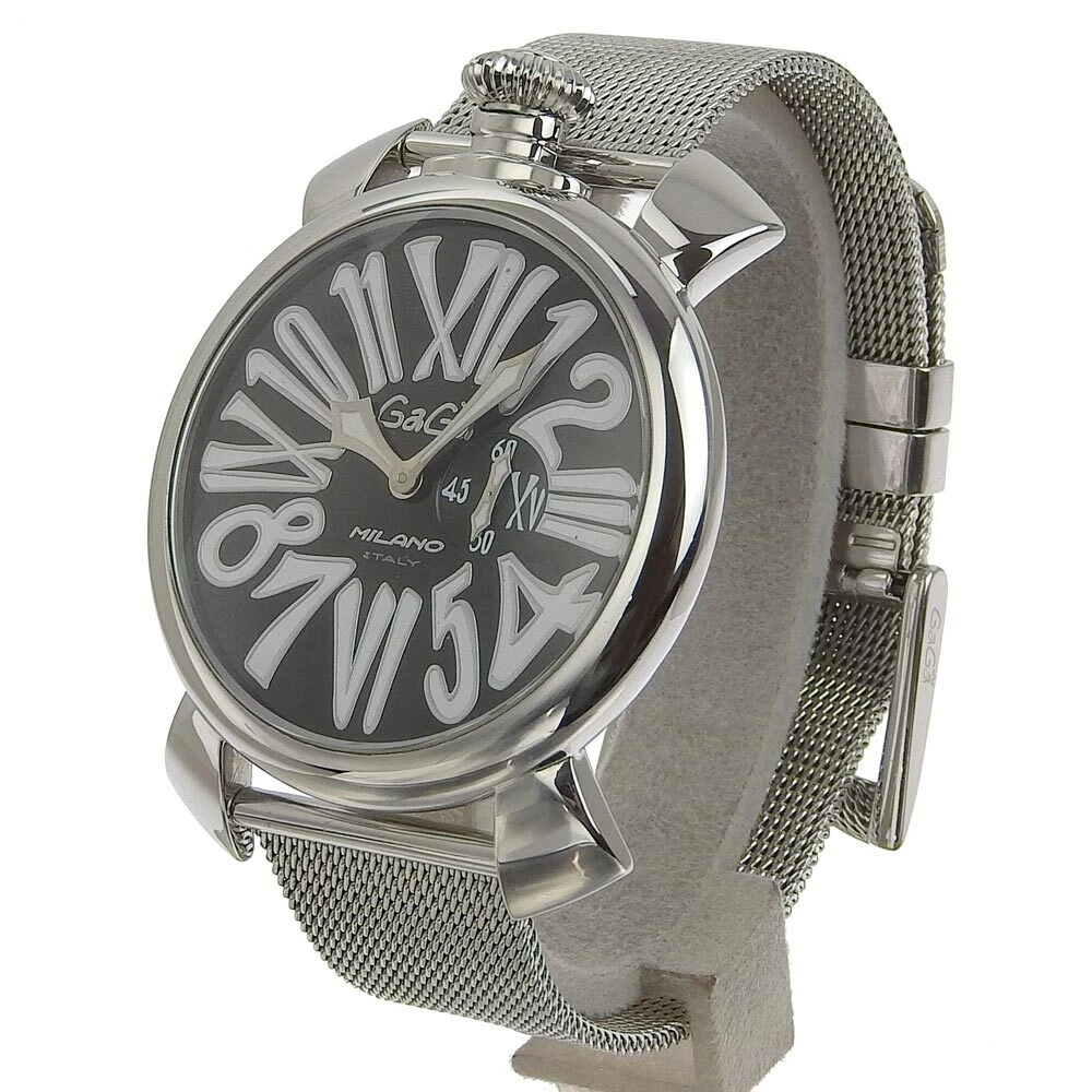 Gaga Milano Manure 46 Watches Silver/black Stainless Steel Quartz