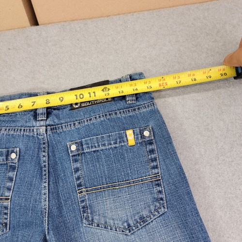 VTG Y2K Southpole Loose Wide Leg Skater Blue Jeans Size Youth 16 - Picture 8 of 13