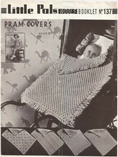 Knitting pattern booklet copy 0385.   Baby pram blankets & covers