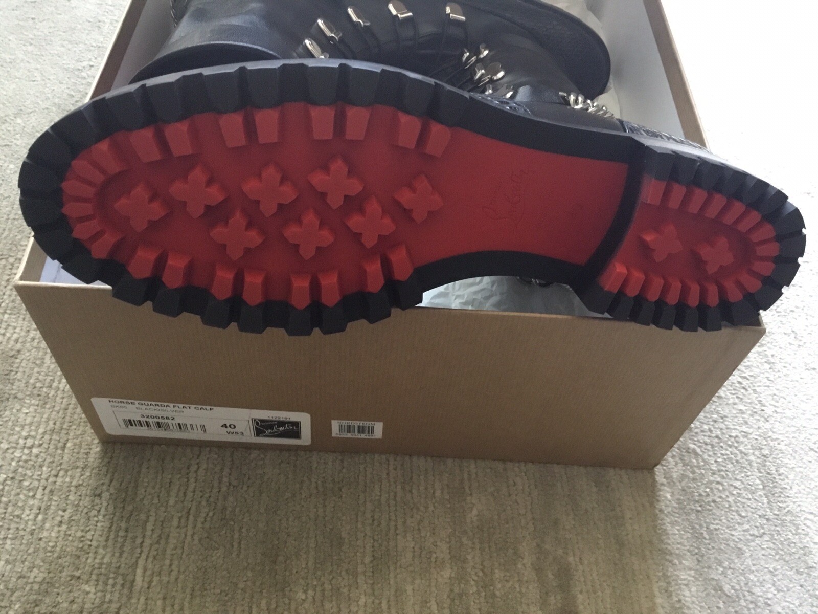 Christian Louboutin Guarda Chain Strap Combat Boots Size 40 New $1395 image 8
