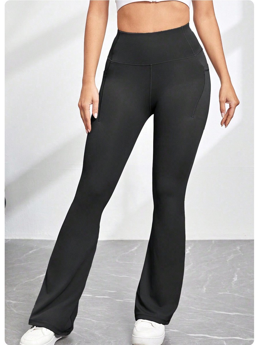 Plus Size Pants Women's Bootcut Yoga Pants Long Bootleg Tummy