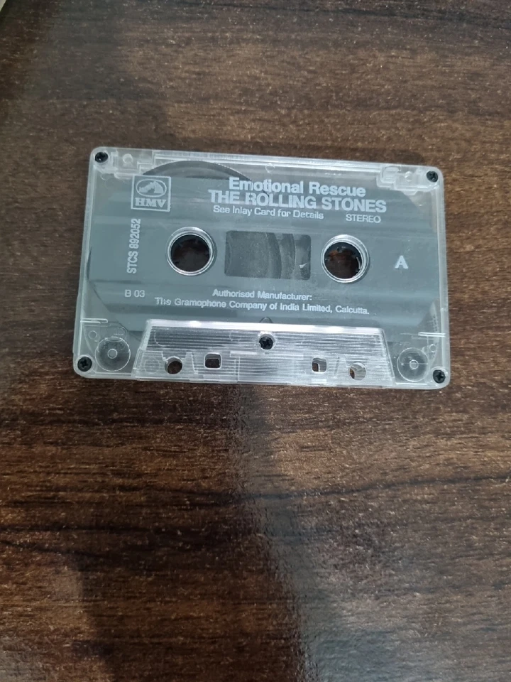 The Rolling Stones Emotional Rescue Clamshell Audio Cassette INDIA IMPORT Indian - Image 3 of 4