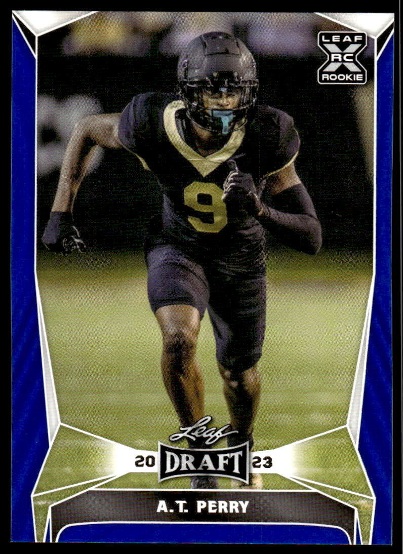 2023 Leaf Draft Blue  39 A. T. Perry  Rc