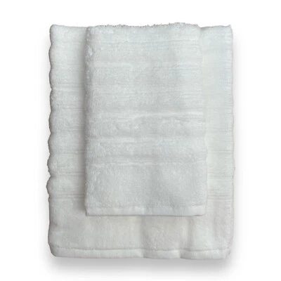 Set Asciugamani 1+1 di Carrara Viso e Ospite in spugna 100% Cotone Art. Luxury