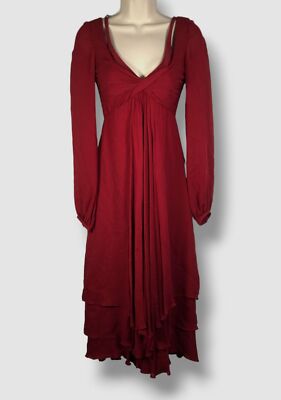 Cinq A Sept Fira Tiered Silk Dress, Pomegranate, Women's, 4