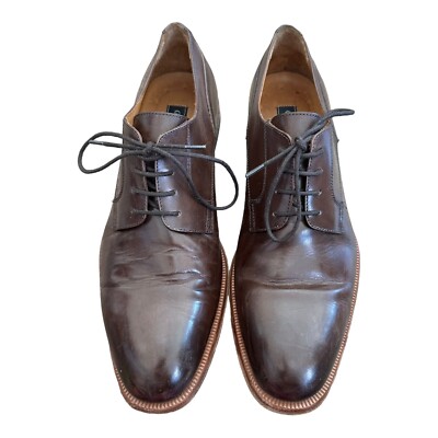 Gordon Rush Oxford Men\'s 10 Brown Leather Lace Up Almond Toe Formal Shoes S44 Mason 201460 Oxford | Gordon Rush main image 4
