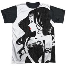 Justice League Movie Ww Profile Adult Costume T Shirt (Black Back), S-3XL