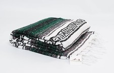  11 Green Mexican Falsa Blanket Great Beach Mat Picnics Yoga Couch Throw Artisan
