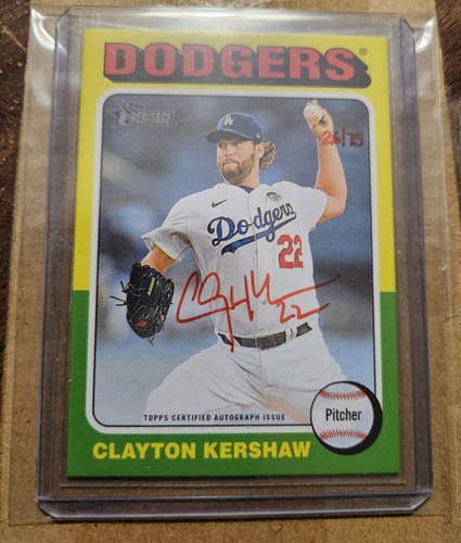 Clayton Kershaw [Red Ink Special Edition] #ROA-CK 2024 Topps Heritage Real One Autograph card