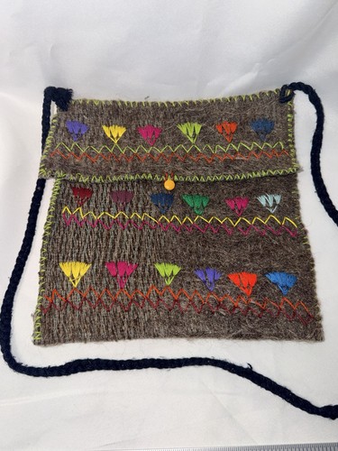 Morral Shoulder Crossbody Bag  Handwoven Wool Mayan Chamula Chiapas Mexico