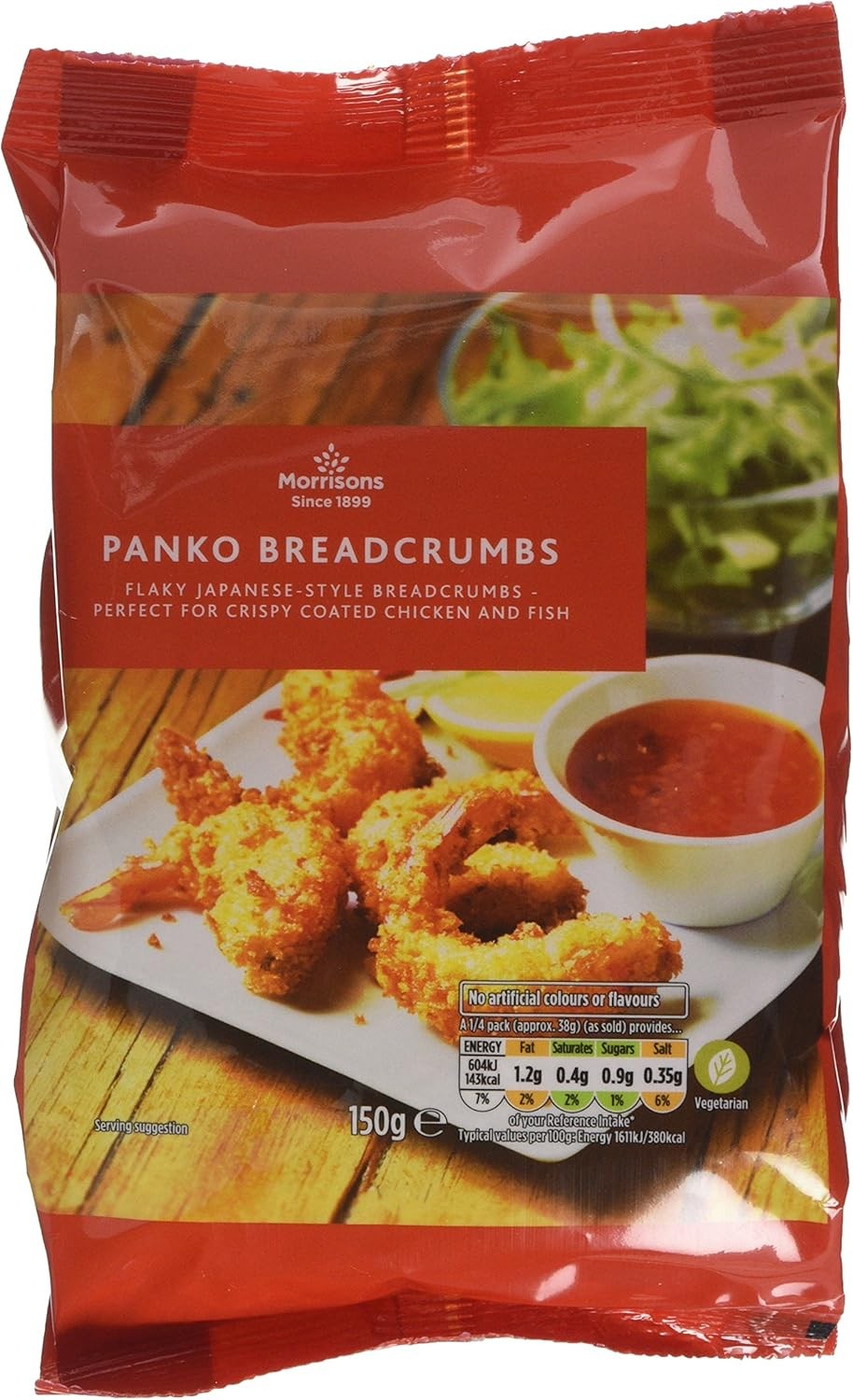 Morrisons Panko Breadcrumbs, 150 g, Pack of 5 (Package may vary)