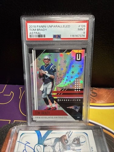 2018 Panini Unparalleled Tom Brady Astral Prizm /200 PSA 9