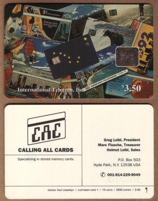 $3.50 Collage of Chip & Stored Value Phone Cards (Calling All Cards) Phone Card