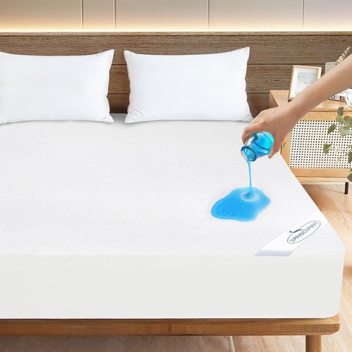 Queen Mattress Protector Waterproof Cover Absorbent Fitted Sheet Queen, White