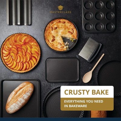 MasterClass Crusty Bake 23 cm tiefe gelochte Kuchenform mit PTFE, PFOA Neu